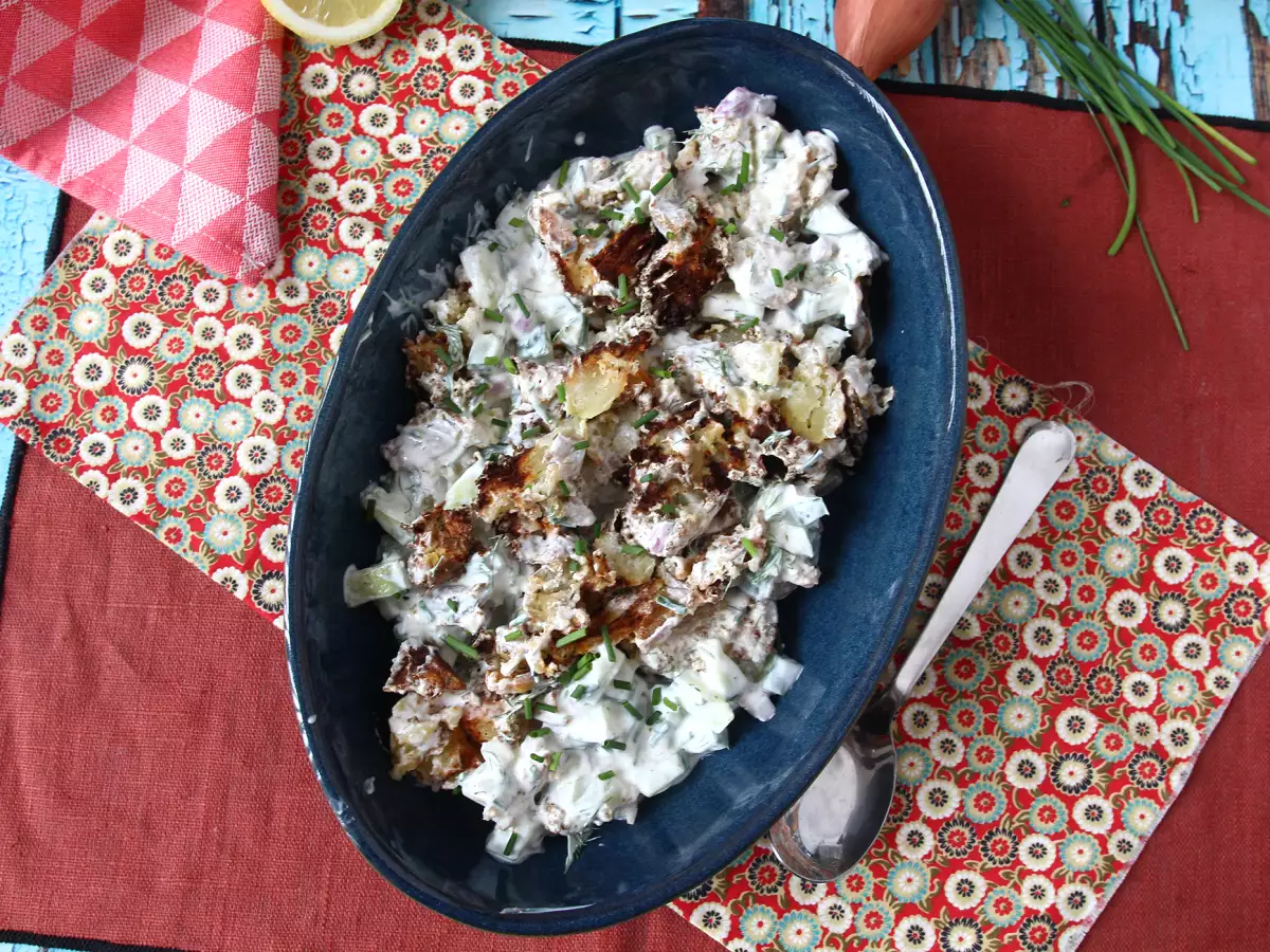 Agurkesalat med sprøde kartofler - foto 5