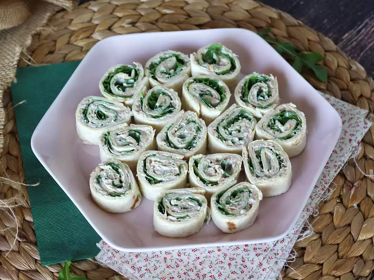 Aperitif-wraps med tortillas, tun og fromage frais - foto 3