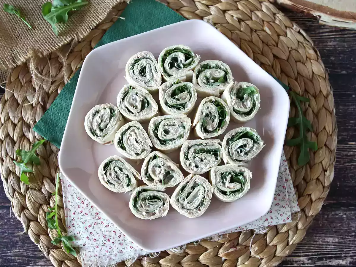 Aperitif-wraps med tortillas, tun og fromage frais - foto 4