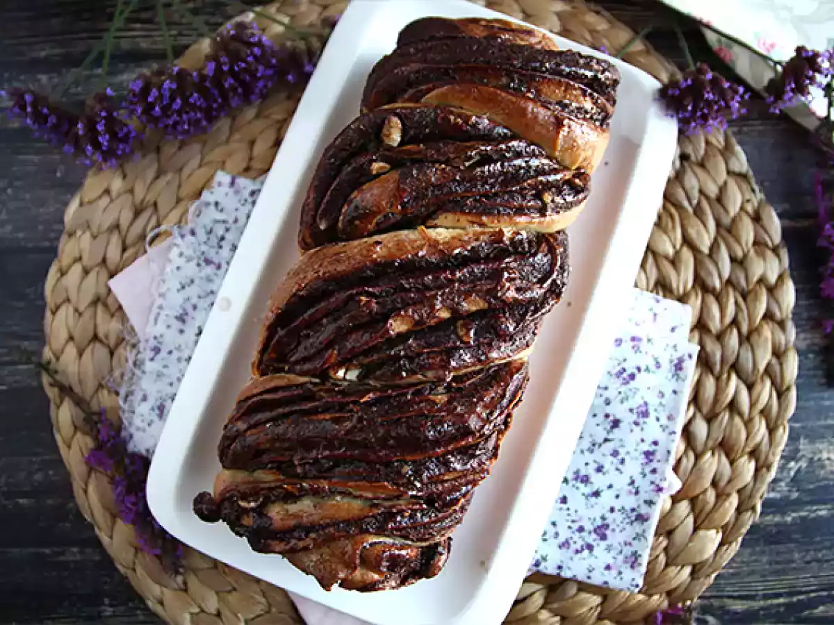 Babka-brioche med chokolade og hasselnødder - foto 3