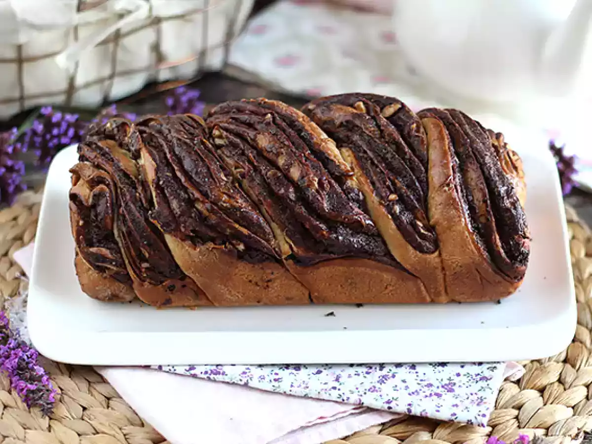 Babka-brioche med chokolade og hasselnødder - foto 4
