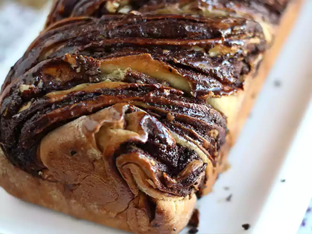 Babka-brioche med chokolade og hasselnødder - foto 5
