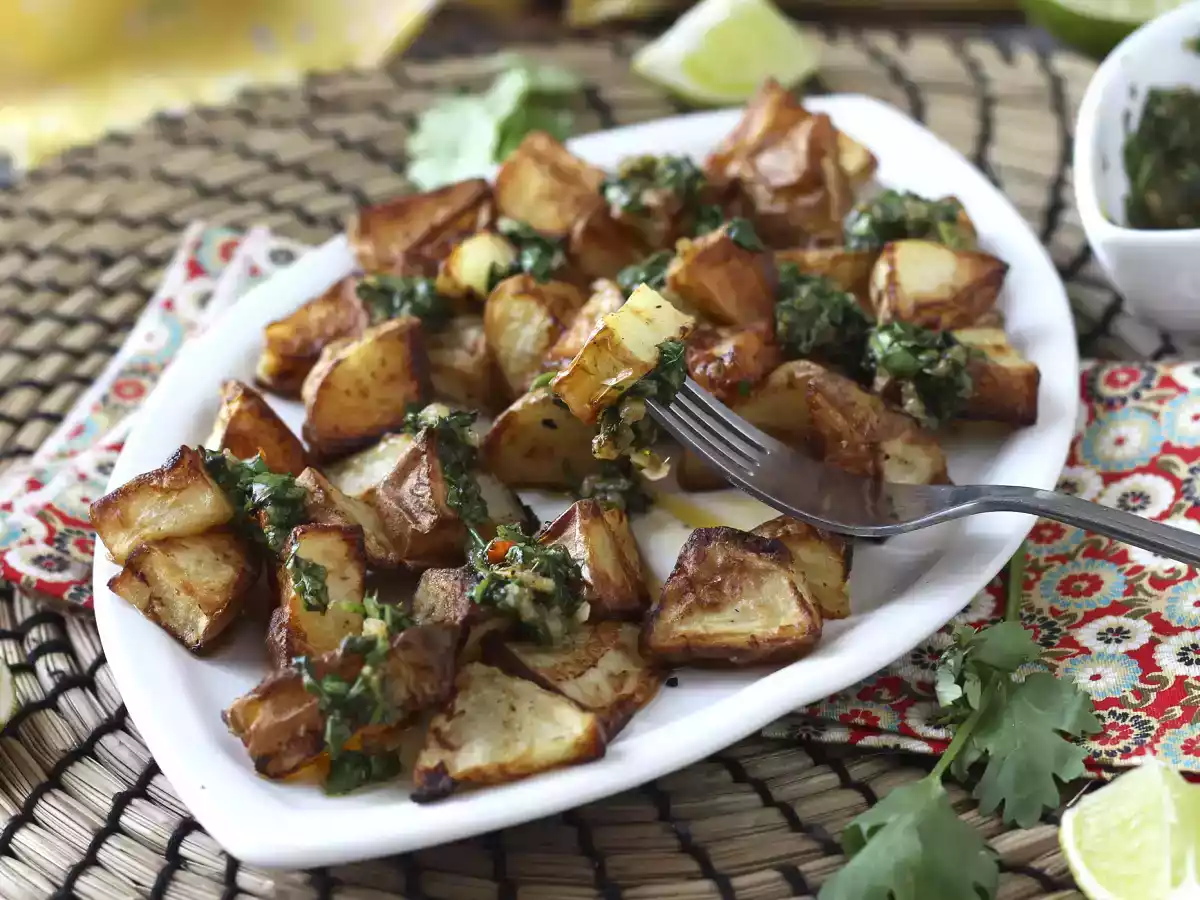 Bagte kartofler med chimichurri