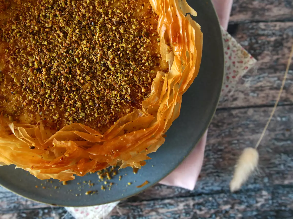 Baklava-inspireret cheesecake med pistacie – sprød og cremet - foto 7
