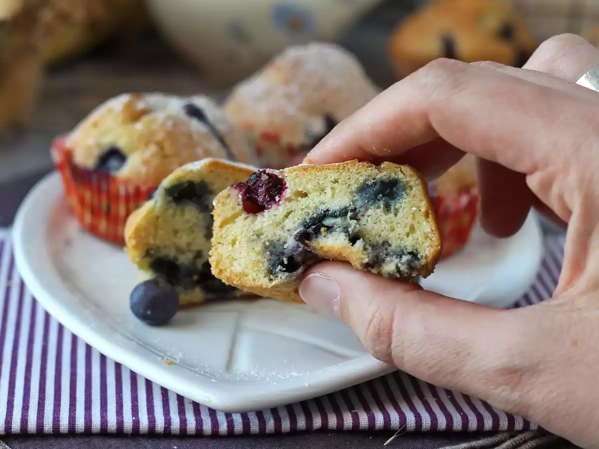 Blåbærmuffins, en miniudgave af pyreneertærte! - foto 4