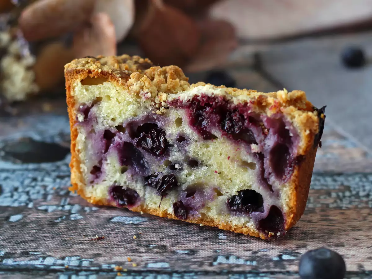 Blueberry crumble cake: Kagen, der kombinerer fondant, blødhed og sprødhed! - foto 3