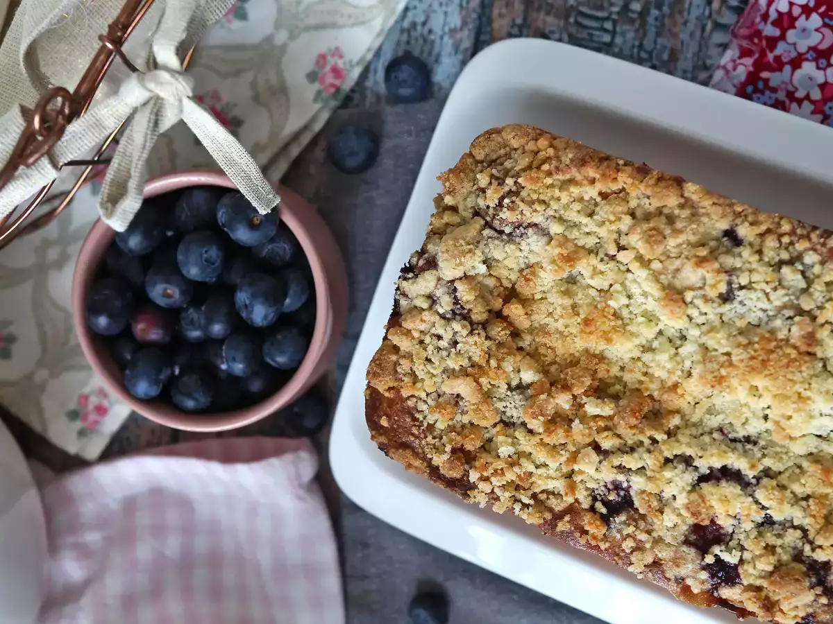 Blueberry crumble cake: Kagen, der kombinerer fondant, blødhed og sprødhed! - foto 4