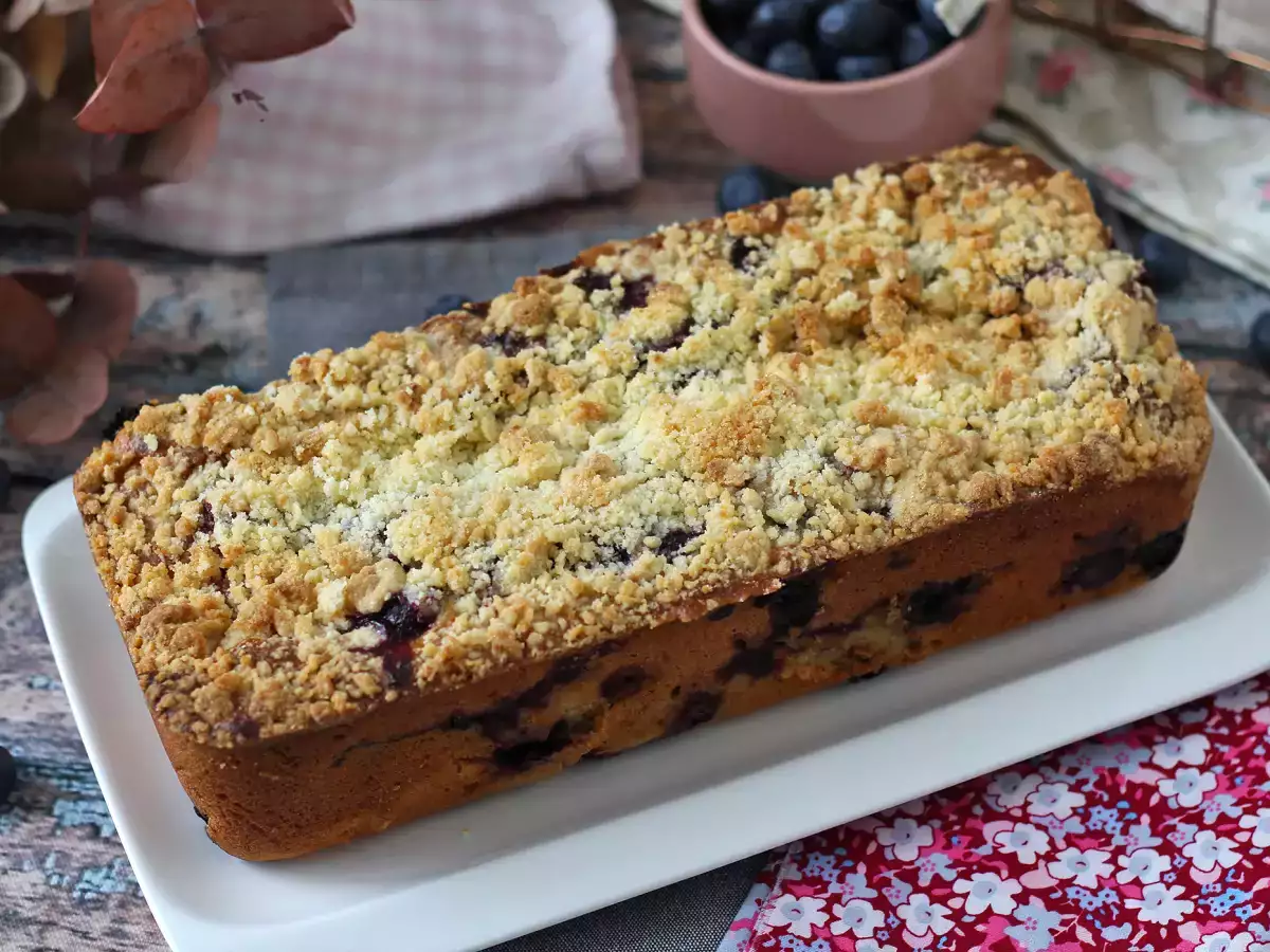 Blueberry crumble cake: Kagen, der kombinerer fondant, blødhed og sprødhed! - foto 6