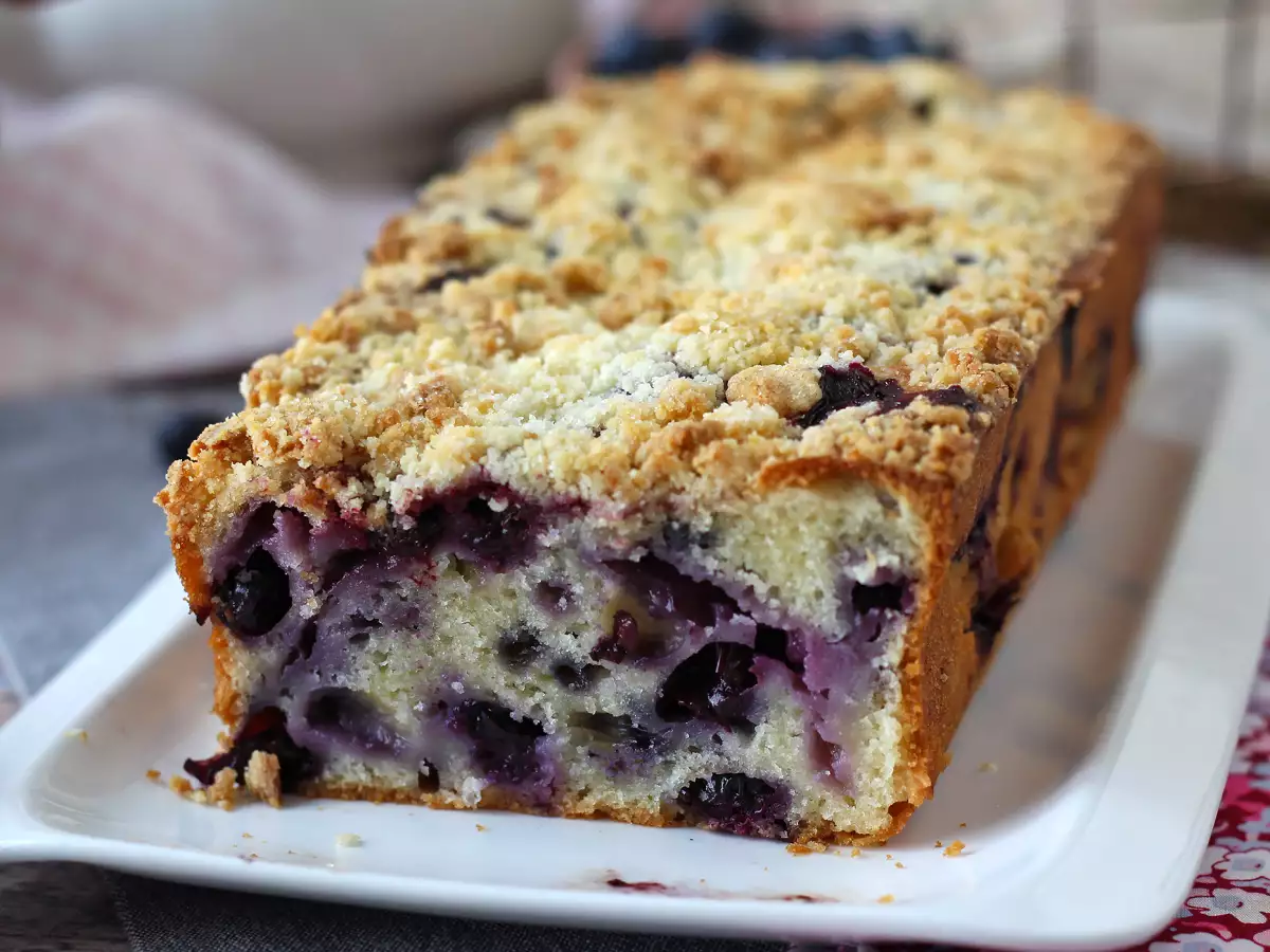 Blueberry crumble cake: Kagen, der kombinerer fondant, blødhed og sprødhed! - foto 7