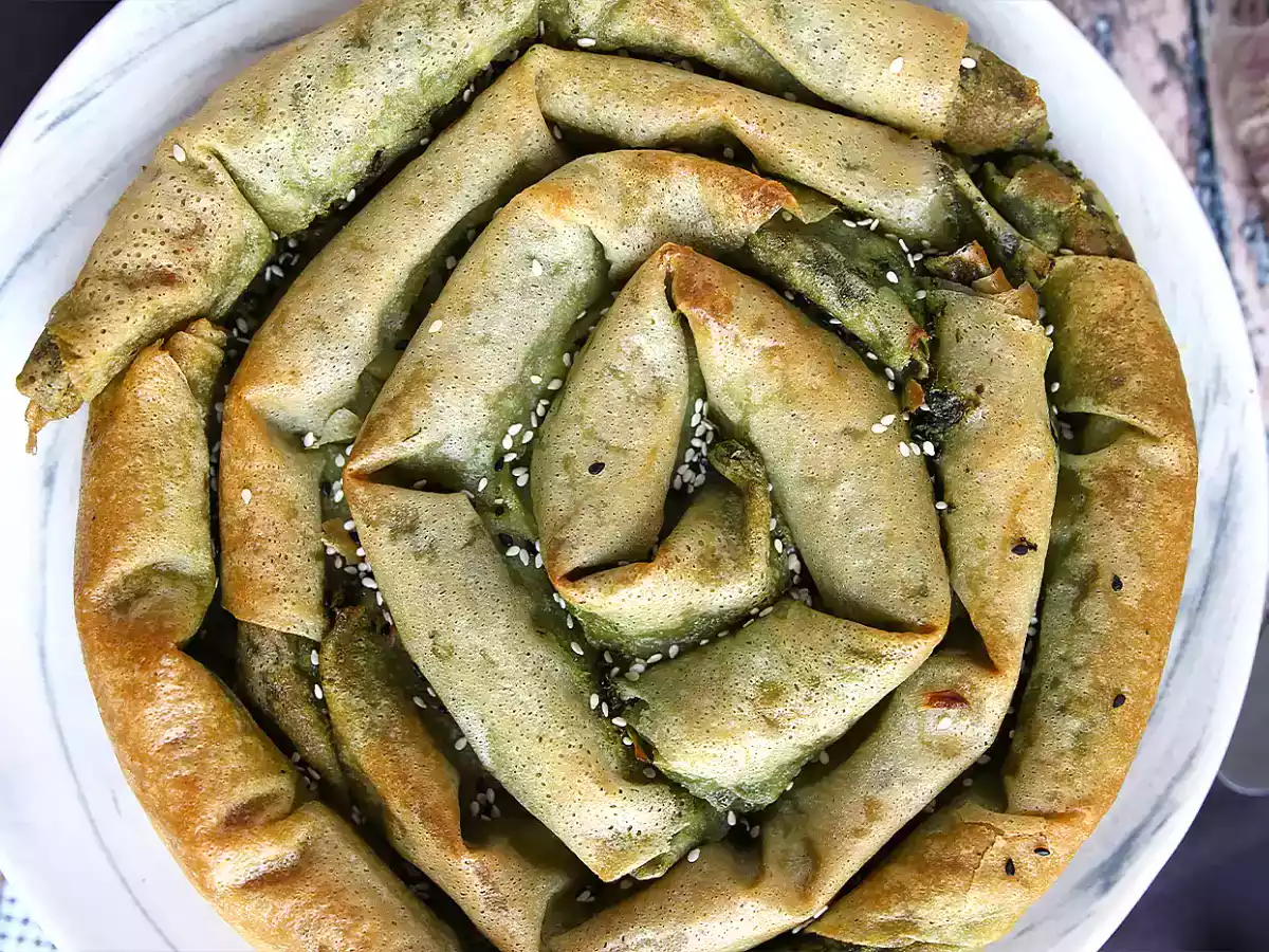 Borek, tyrkisk tærte med spinat og ost - foto 4