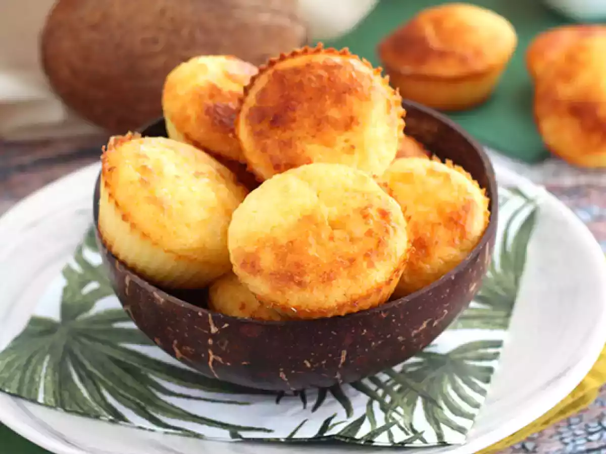 Brasilianske kokosmuffins - Queijadinhas