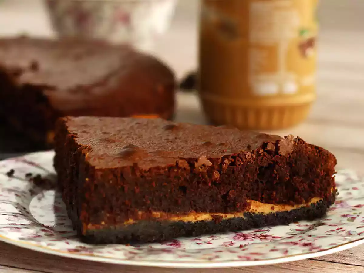 Brownie med jordnøddesmør og Oreo-kiks - foto 3