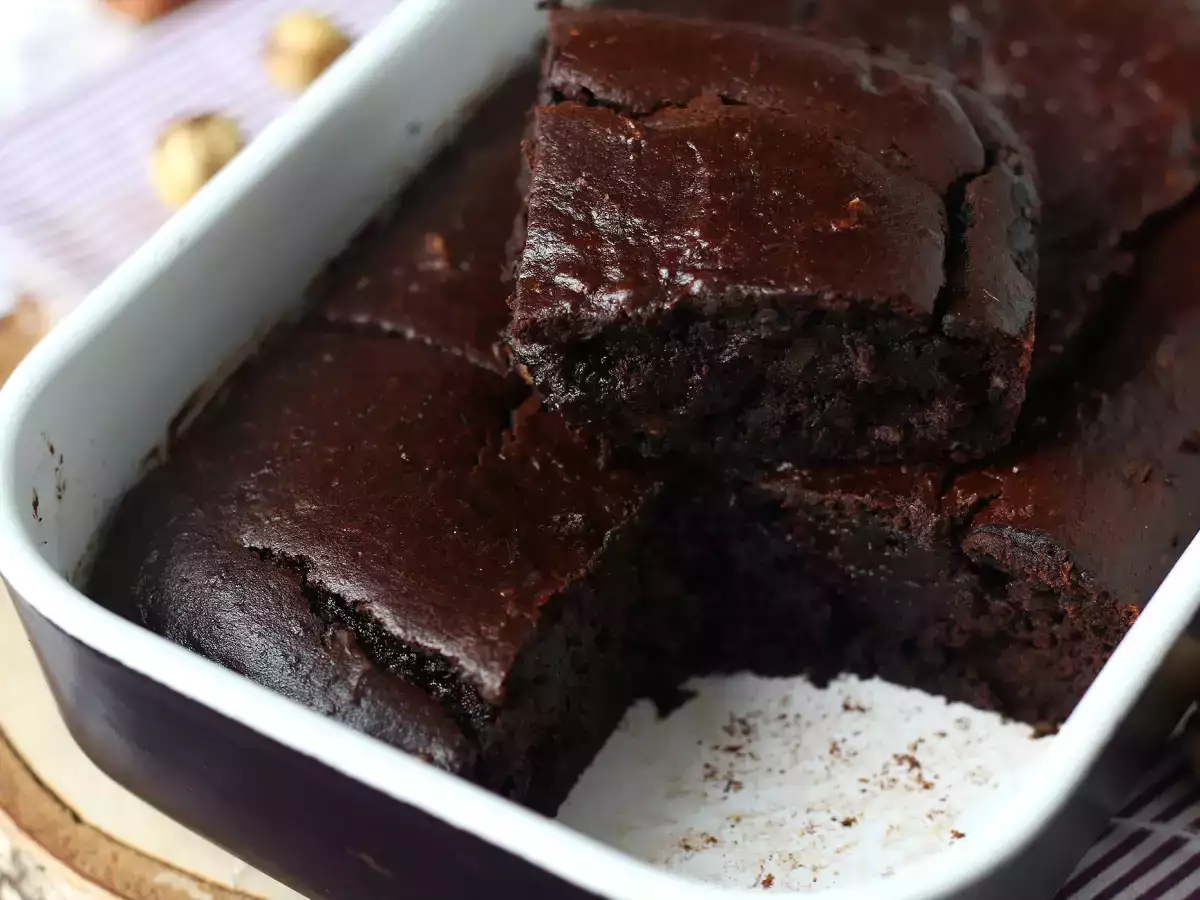 Brownie med sød kartoffel uden smør eller olie - foto 3