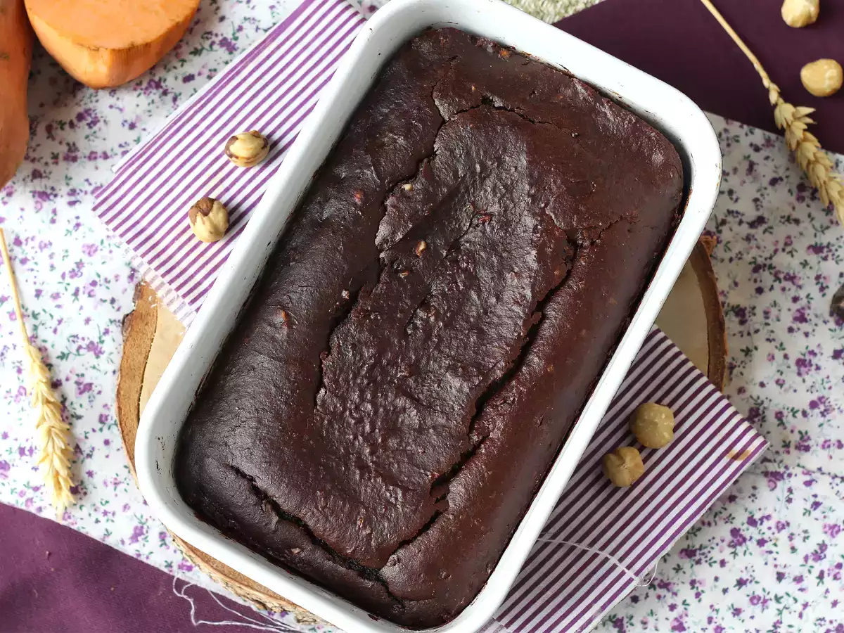 Brownie med sød kartoffel uden smør eller olie - foto 5