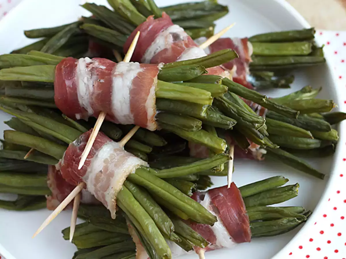Bundter af grønne bønner med røget bacon - foto 2