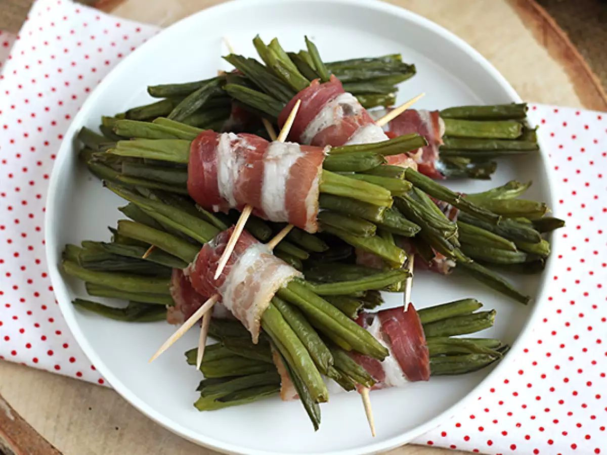 Bundter af grønne bønner med røget bacon - foto 4