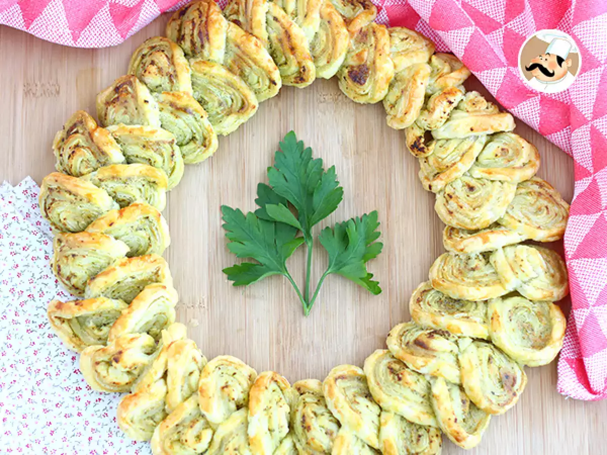 Butterdejskrans med pesto til aperitif - foto 2