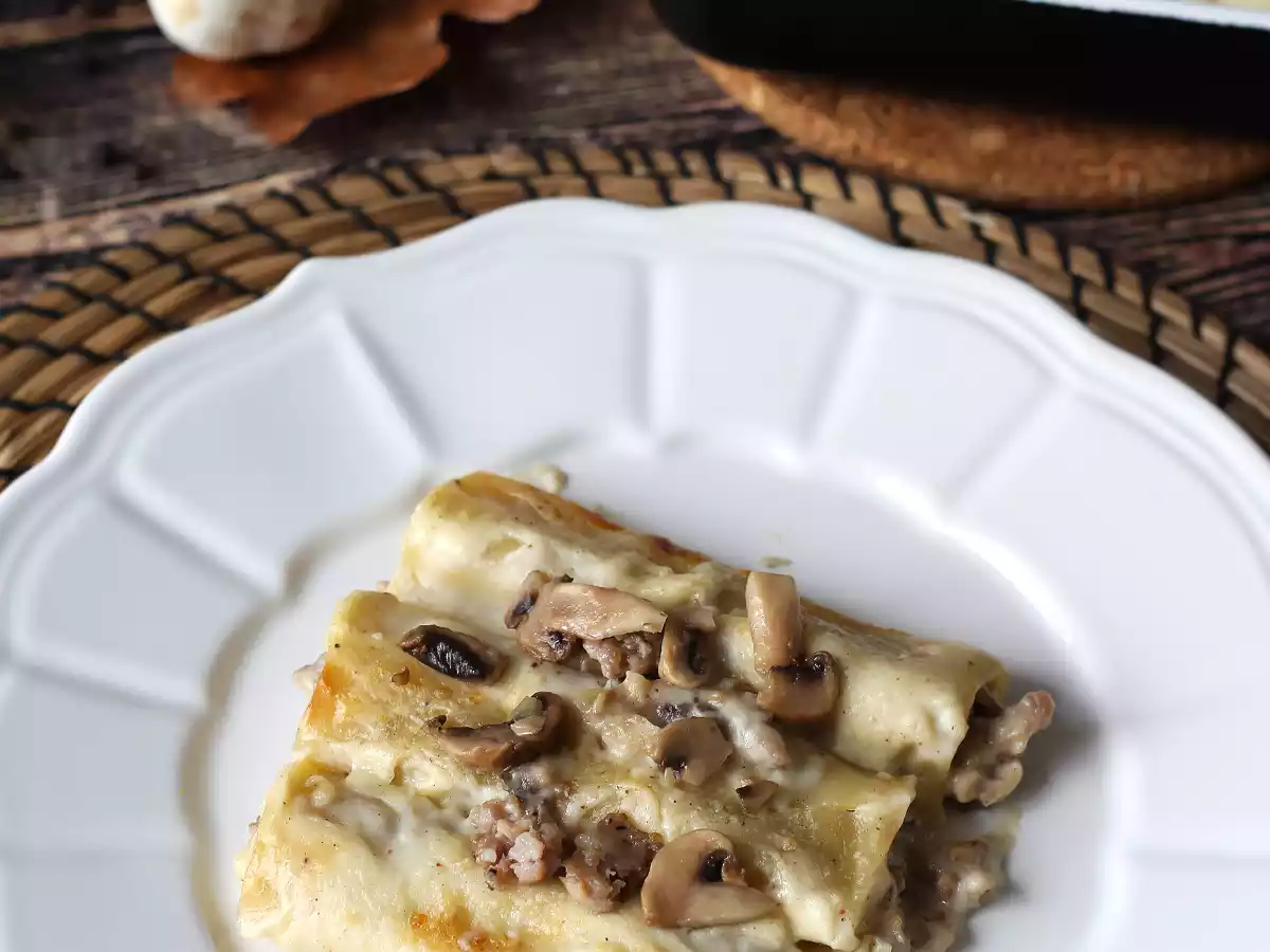 Cannelloni med svampe og pølse: en fyldig og velsmagende forret - foto 4