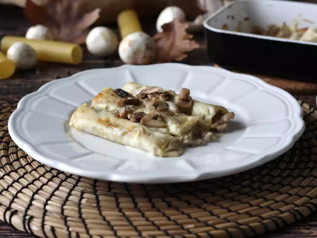Cannelloni med svampe og pølse: en fyldig og velsmagende forret - foto 5