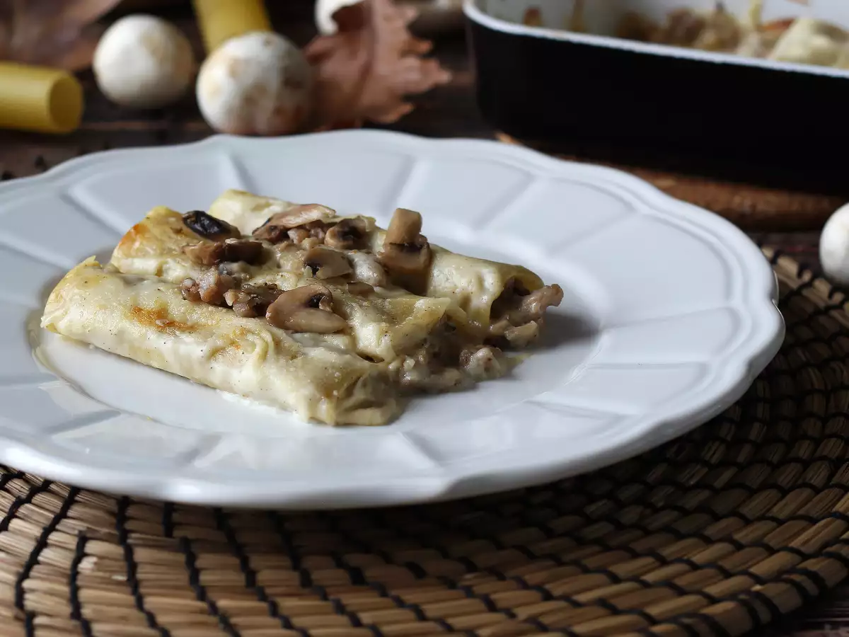 Cannelloni med svampe og pølse: en fyldig og velsmagende pastaret - foto 3