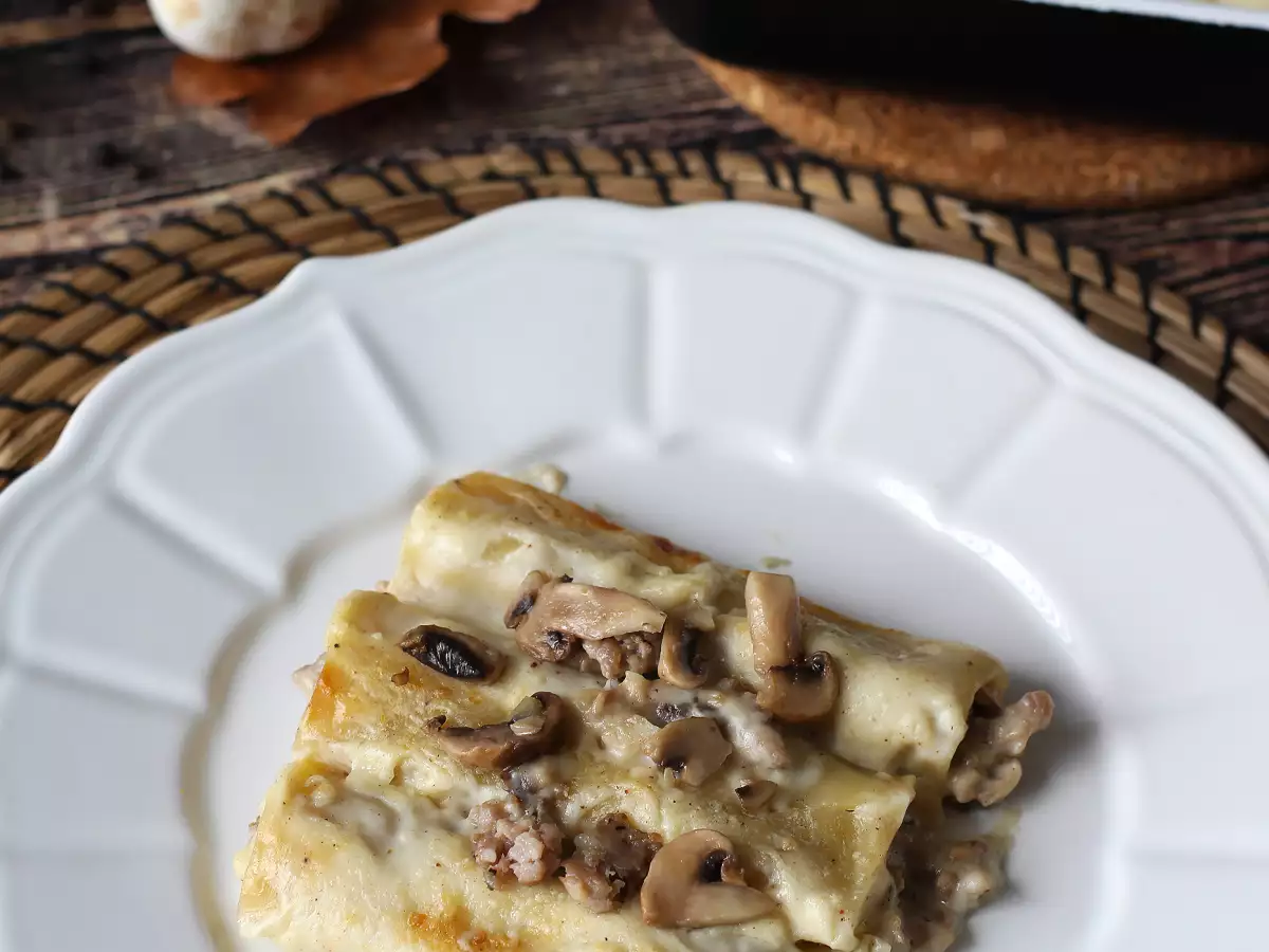Cannelloni med svampe og pølse: en fyldig og velsmagende pastaret - foto 4