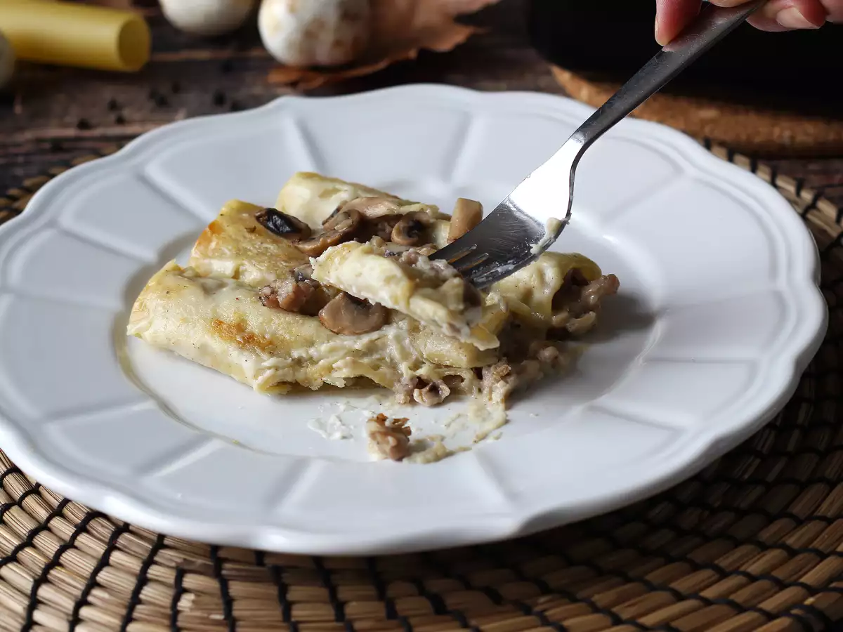 Cannelloni med svampe og pølse: en fyldig og velsmagende pastaret - foto 7