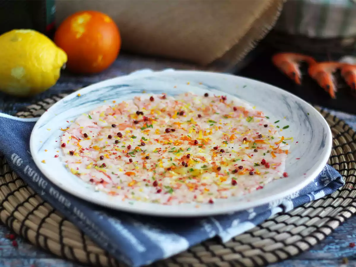 Carpaccio af rejer