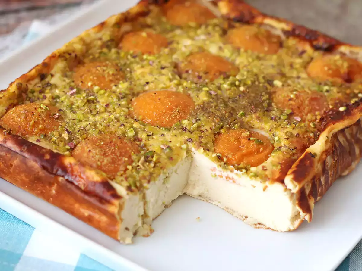 Cheesecake med smeltende abrikoser - foto 6