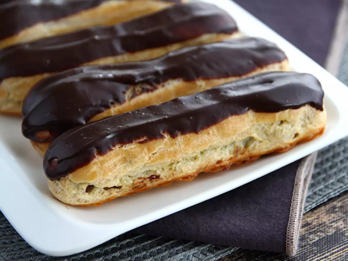Chokolade-éclairs (trin for trin)