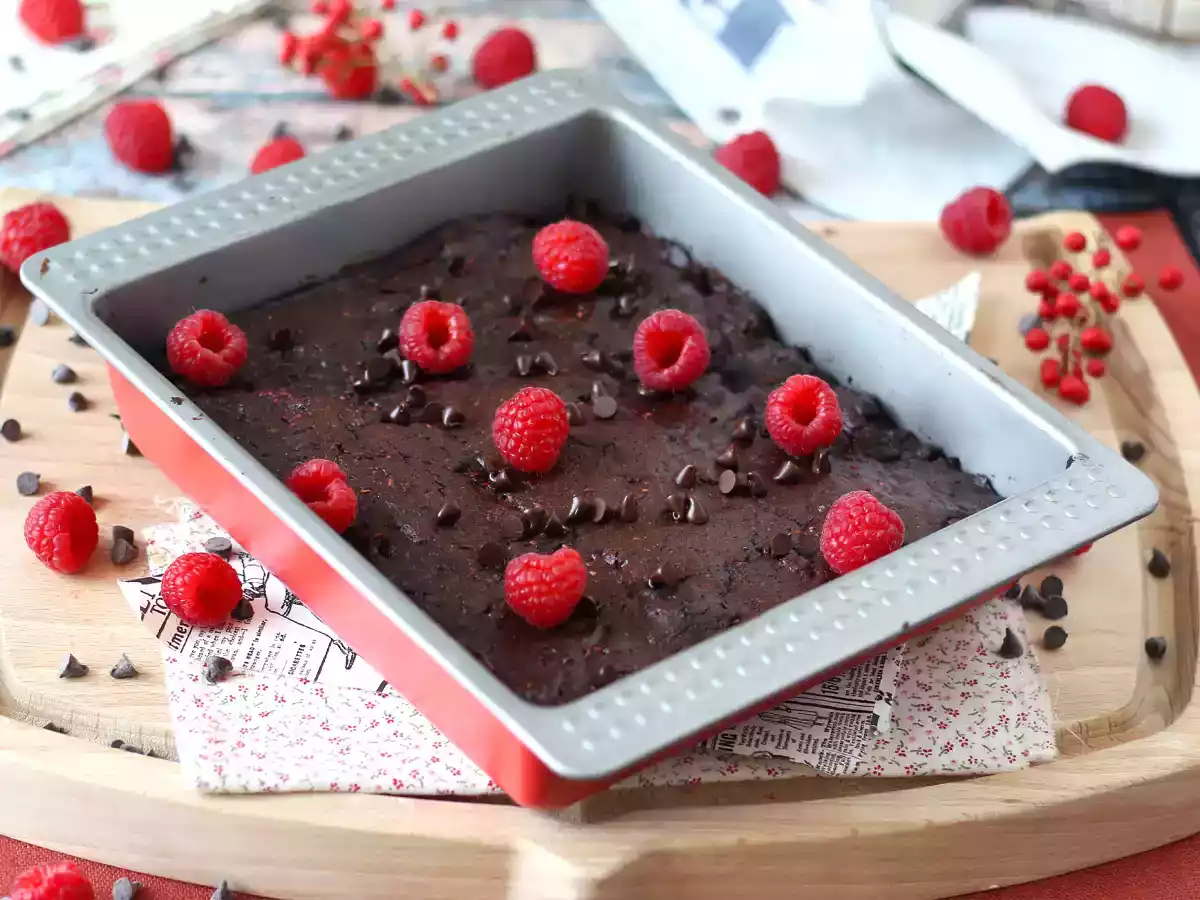 Chokolade-hindbær-brownie, ren forkælelse! - foto 4