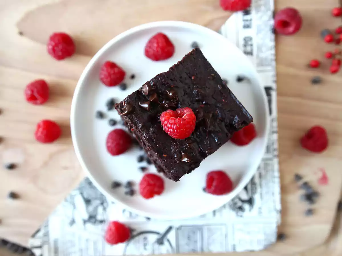 Chokolade-hindbær-brownie, ren forkælelse! - foto 7