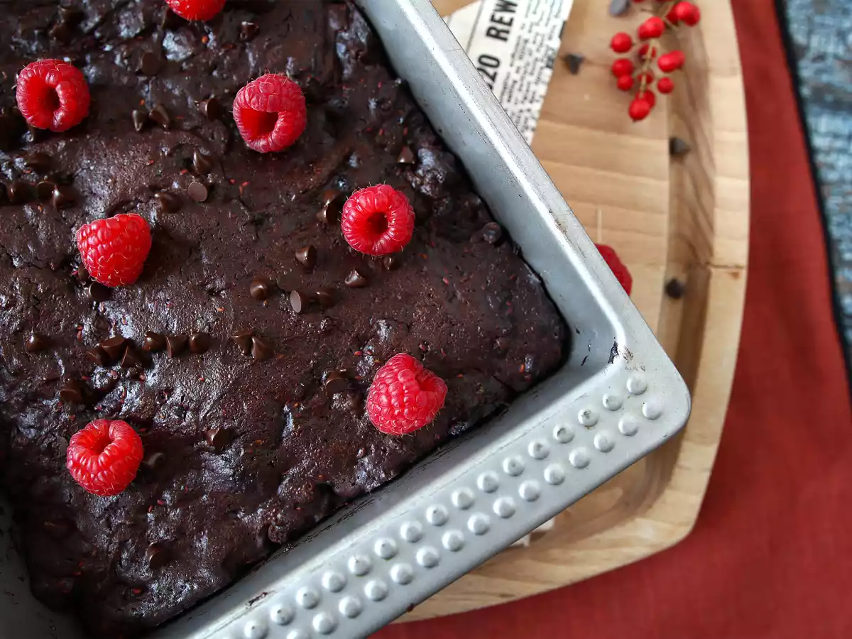 Chokolade-hindbær-brownie, ren forkælelse! - foto 8
