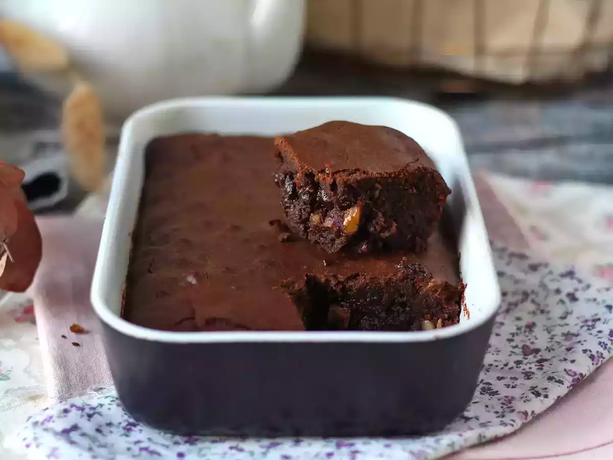 Chokolade- og valnøddebrownie på Air fryer - foto 8
