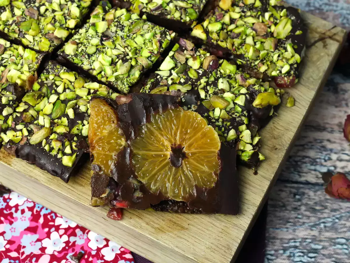 Chokoladebar med pistacie og mandarin, den perfekte godbid til vinteren! - foto 5