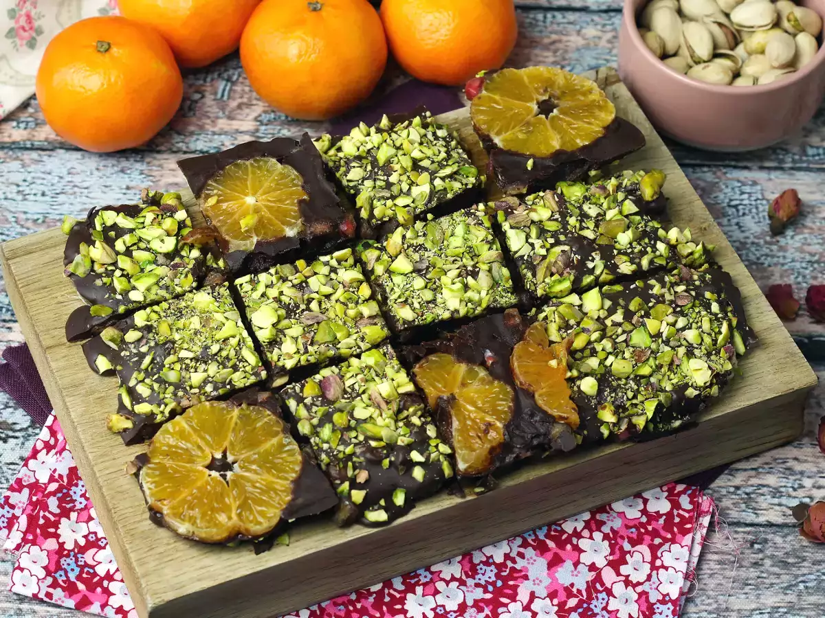 Chokoladebar med pistacie og mandarin, den perfekte godbid til vinteren! - foto 7