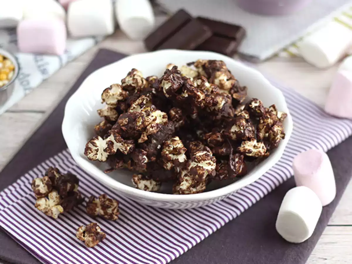 Chokoladepopcorn med skumfiduser - foto 2