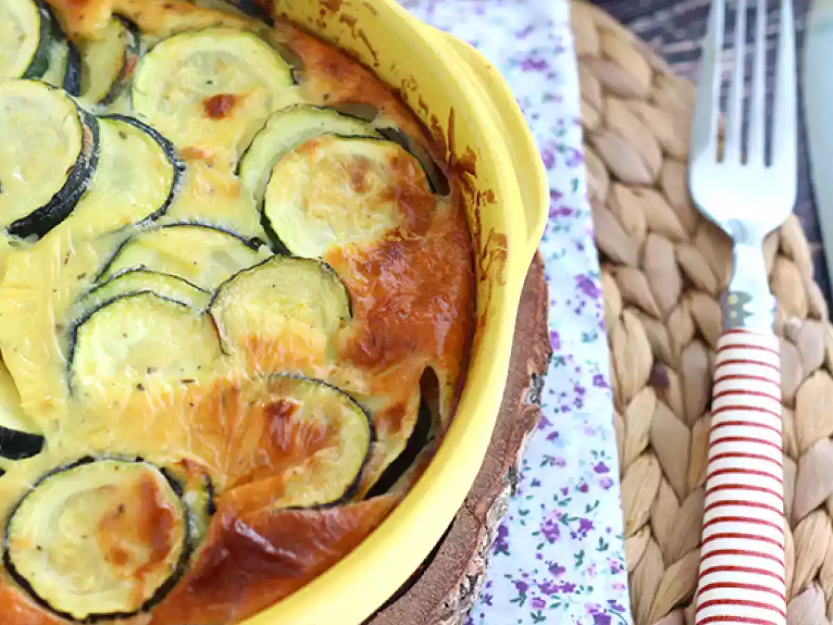 Clafoutis med courgette og gedeost - foto 3