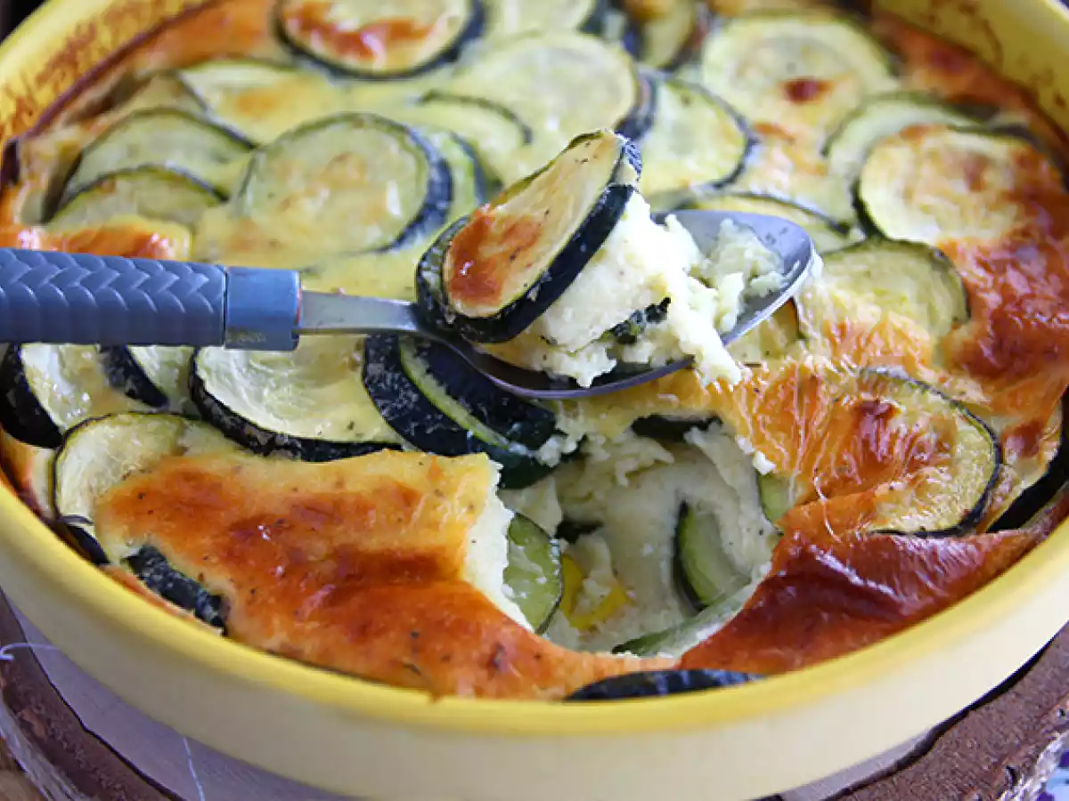Clafoutis med courgette og gedeost - foto 4