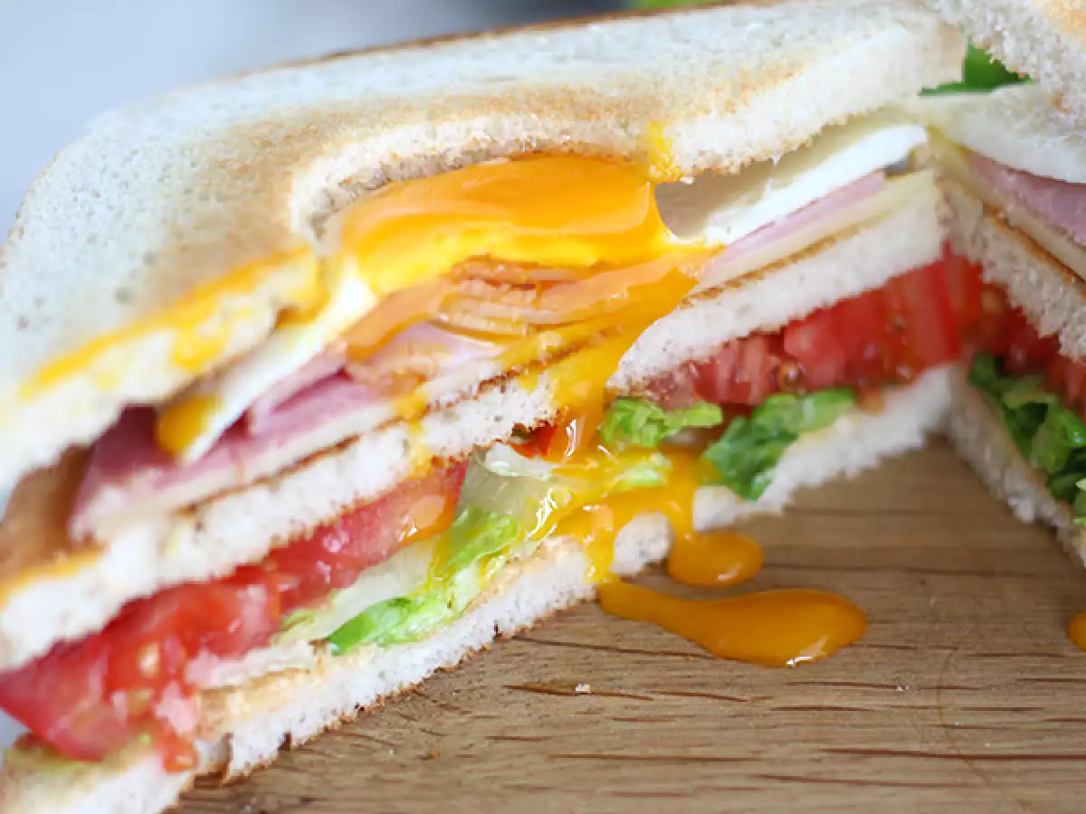Club sandwich med æg - foto 3