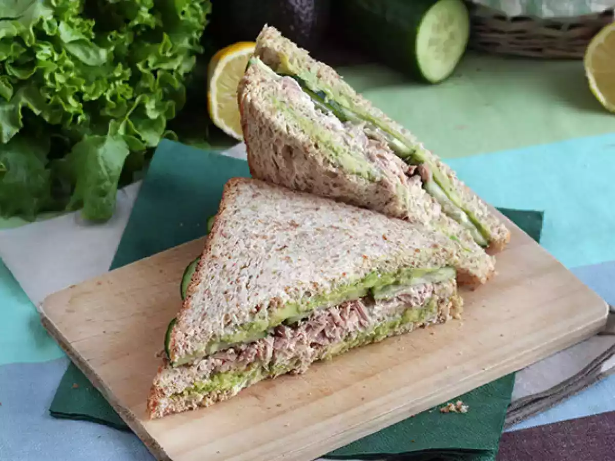 Club sandwich med tun og avocado - foto 5