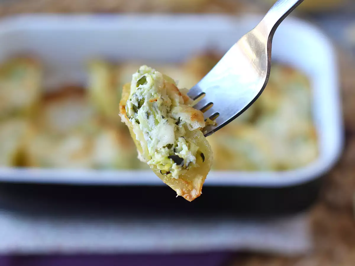 Conchiglioni fyldt med ricotta, courgetter og citron: cremet og gratineret i ovnen - foto 7