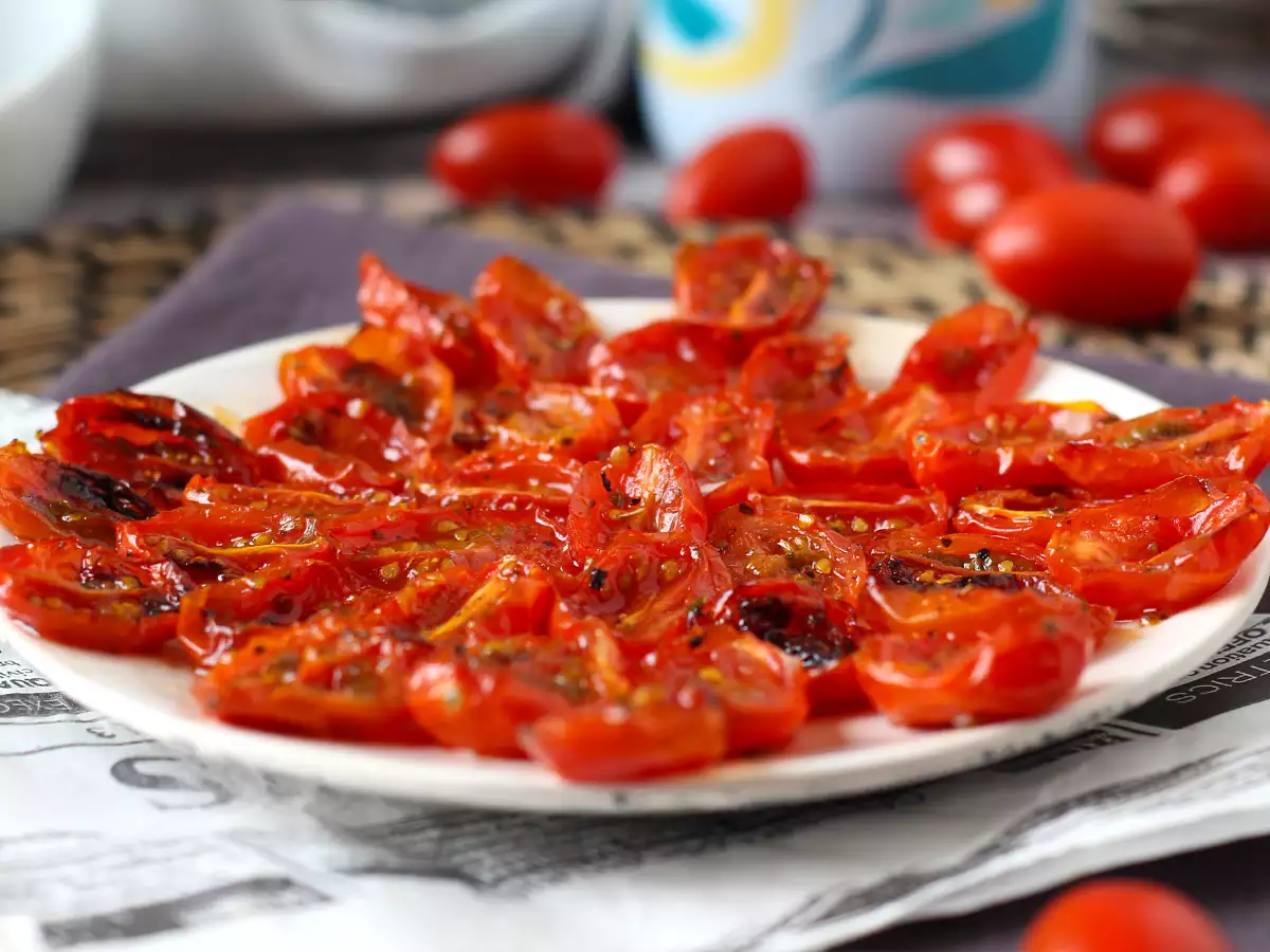 Confit-cherrytomater i airfryer