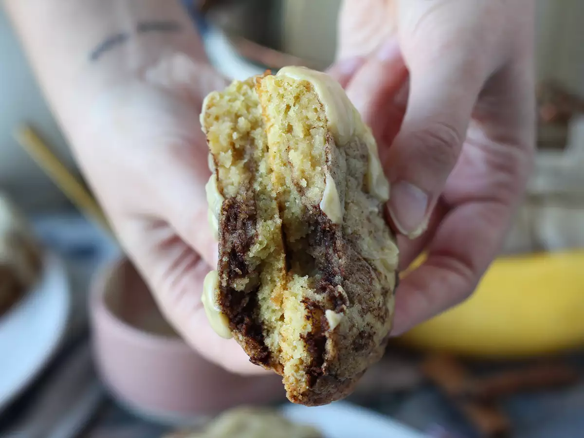 Cookies med kanelsnegle-smag – bløde og sprøde med masser af kanel - foto 3