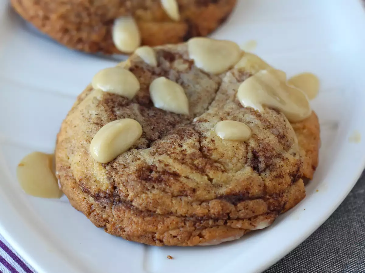 Cookies med kanelsnegle-smag – bløde og sprøde med masser af kanel - foto 5