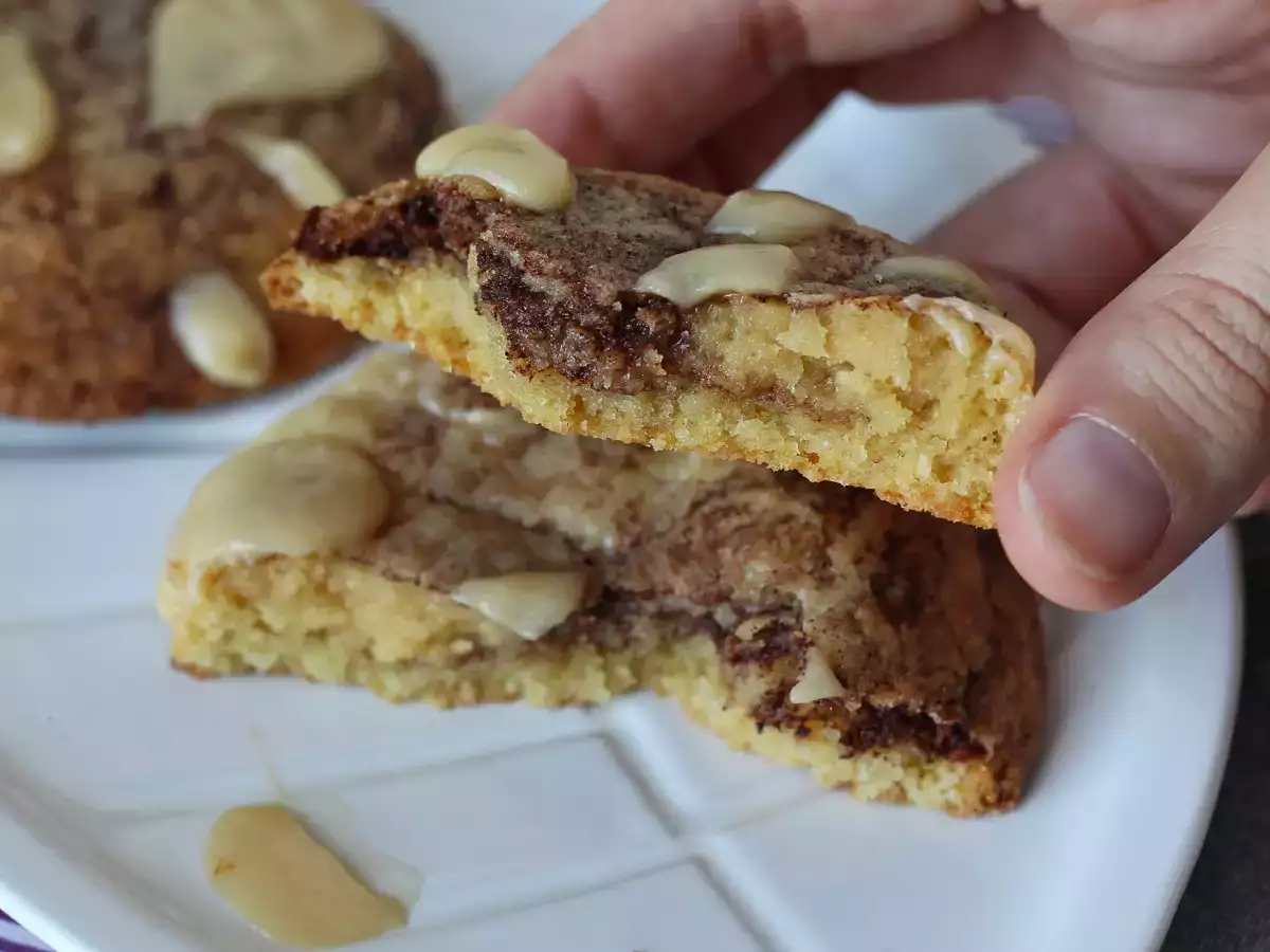 Cookies med kanelsnegle-smag – bløde og sprøde med masser af kanel - foto 6