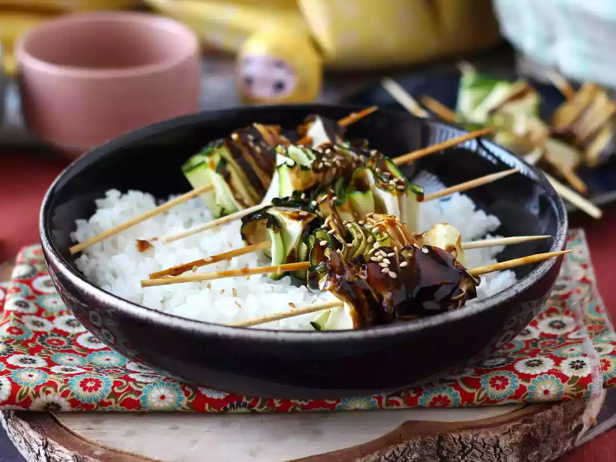 Courgette-kebab med en lækker, krydret asiatisk sauce - foto 6