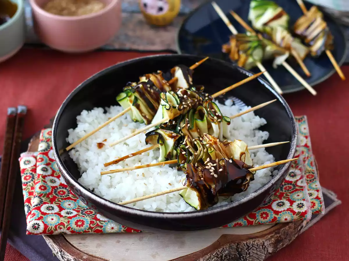 Courgette-kebab med en lækker, krydret asiatisk sauce - foto 8