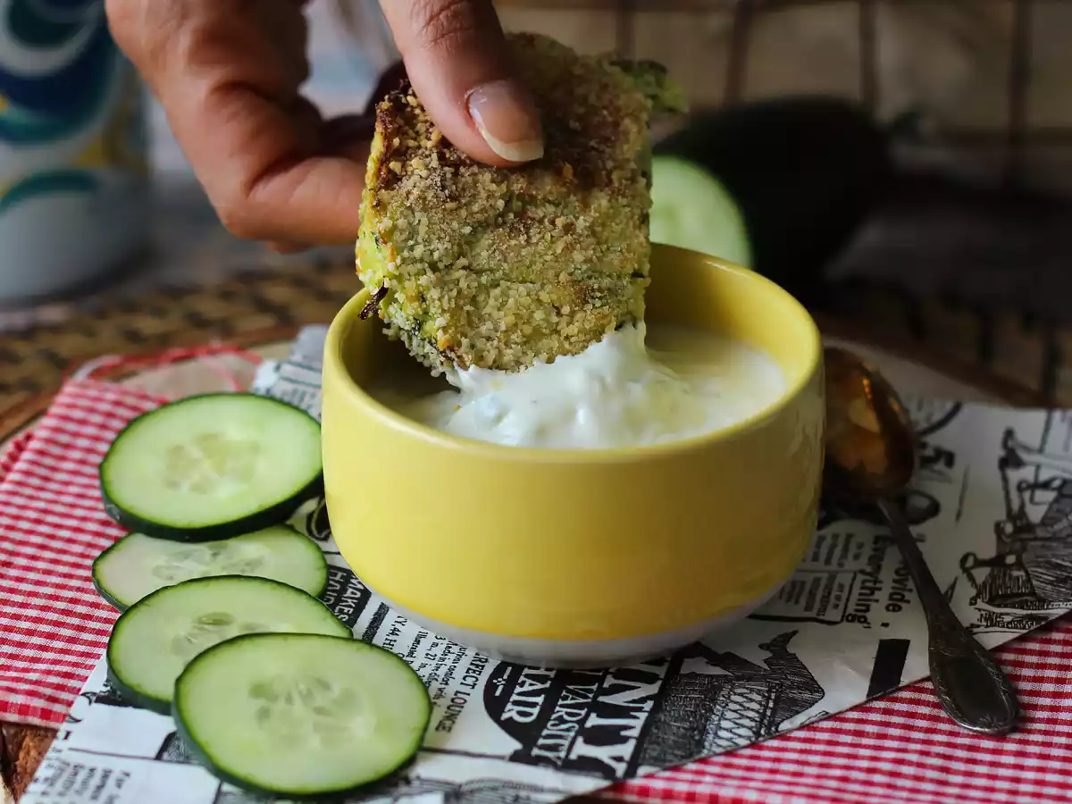 Courgette- og kartoffelburger i airfryer - foto 2