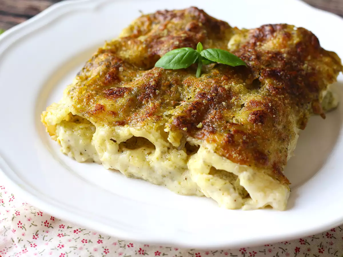 Cremede, gratinerede cannelloni med pesto: nem og lækker opskrift - foto 6