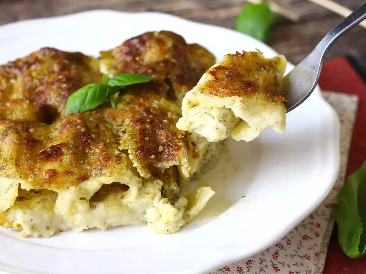 Cremede, gratinerede cannelloni med pesto: nem og lækker opskrift - foto 7
